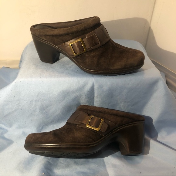 Clarks Shoes - Clarks Bendables Leather Heeled Clogs